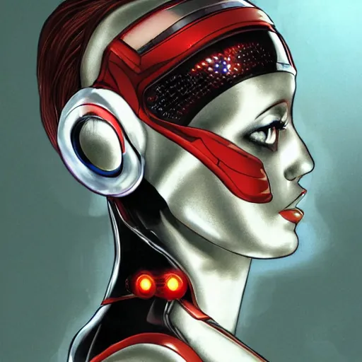 Prompt: cyborg woman