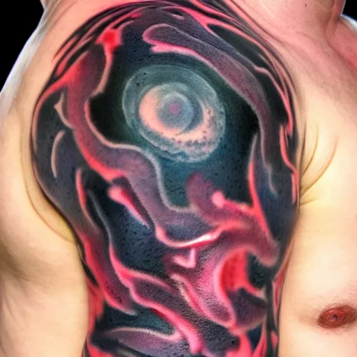 space black hole tattoo