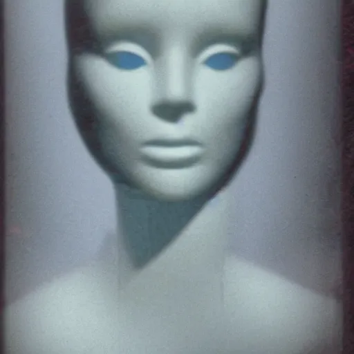 Prompt: Shakey VHS found footage of a mannequin in the backrooms. Liminal. grainy.