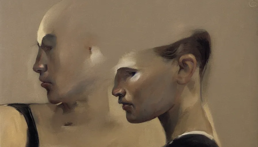 Prompt: painting by borremans, tron, detailed, stunning
