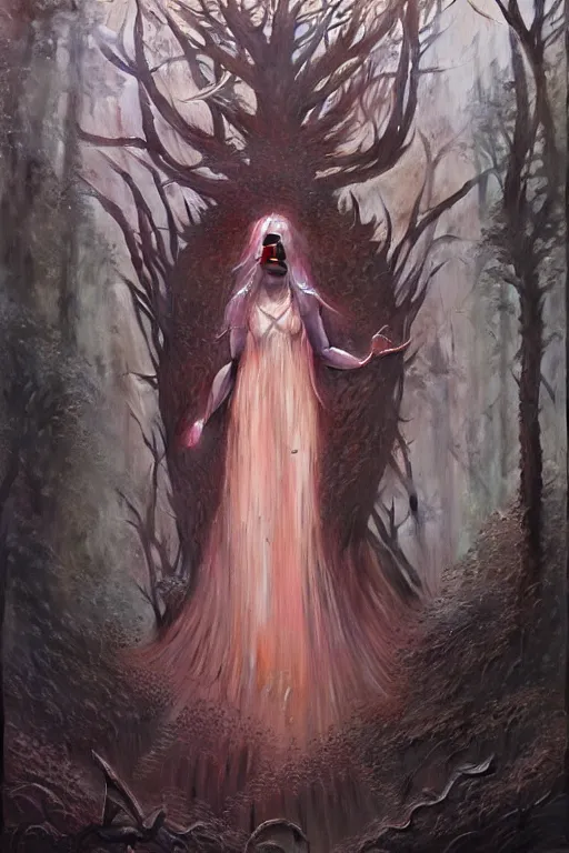 Image similar to Goddess of the forest, trending on Artstation, Greg Rutkowski, Wayne Barlowe