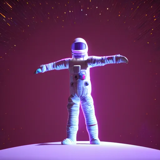 Image similar to moon man from the music video of the song saint pepsi - enjoy yourself!!, detailed, 8 k, hd, sharp focus, octane render, volumetric light