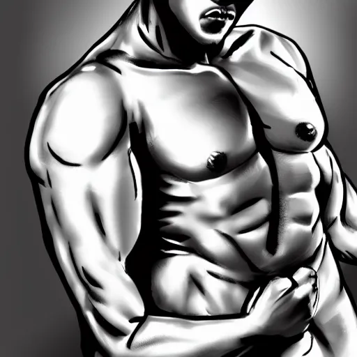 Image similar to lgbt art, tom of finland style, art in 4 k, high quality, van darkholme,