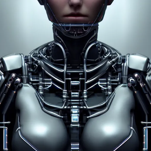 Prompt: Perfectly-Centered Portrait-Photograph of Mechanical Cyberpunk Female Android's upper torso with head and shoulders and hands, intricate, elegant, super highly detailed, professional digital painting, artstation, concept art, smooth, sharp focus, no blur, no dof, extreme illustration, Unreal Engine 5, Photorealism, HD quality, 8k resolution, cinema 4d, 3D, beautiful, cinematic, art by artgerm and greg rutkowski and alphonse mucha and loish and WLOP