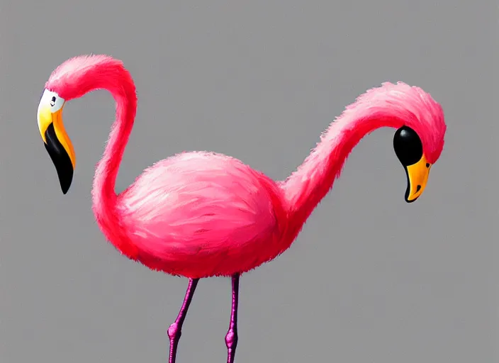 Prompt: award - winning detailed concept art of a cute iconic anthropomorphic flamingo character wearing a sweater. art by wlop on bcy. net, realistic. detailed feathers, art by cheng yi. artstationhd, artgerm, 3 dcg, pixar zootopia. 3 d rendering, high quality model sheet, donald. model sheet detailed