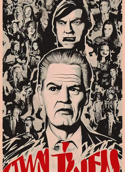 Image similar to twin peaks movie poster art by bill johnson