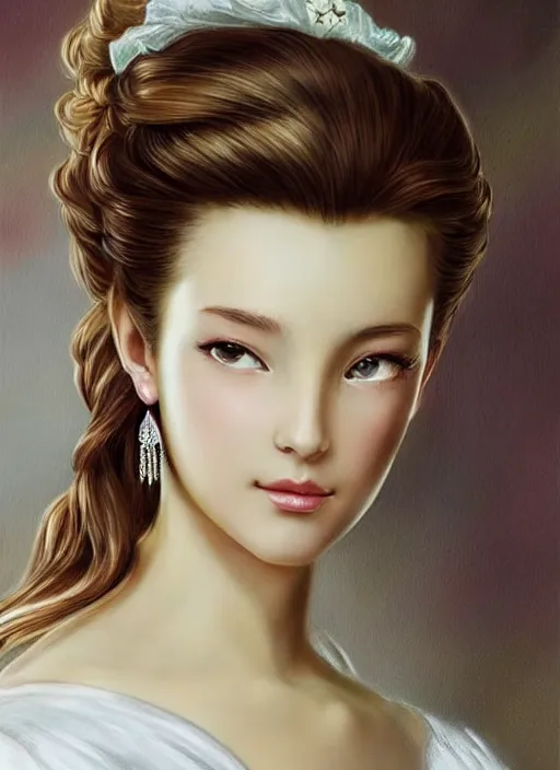 Image similar to elegant snobby rich Aerith Gainsborough looks intently at you in wonder and anticipation. ultra detailed painting at 16K resolution and epic visuals. epically surreally beautiful image. amazing effect, image looks crazily crisp as far as it's visual fidelity goes, absolutely outstanding. vivid clarity. ultra. iridescent. mind-breaking. mega-beautiful pencil shadowing. beautiful face. Ultra High Definition. process twice.