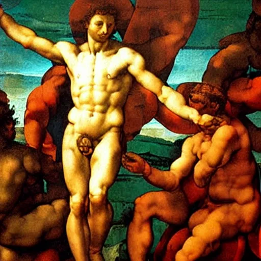 Image similar to Michelangelo's painting of David