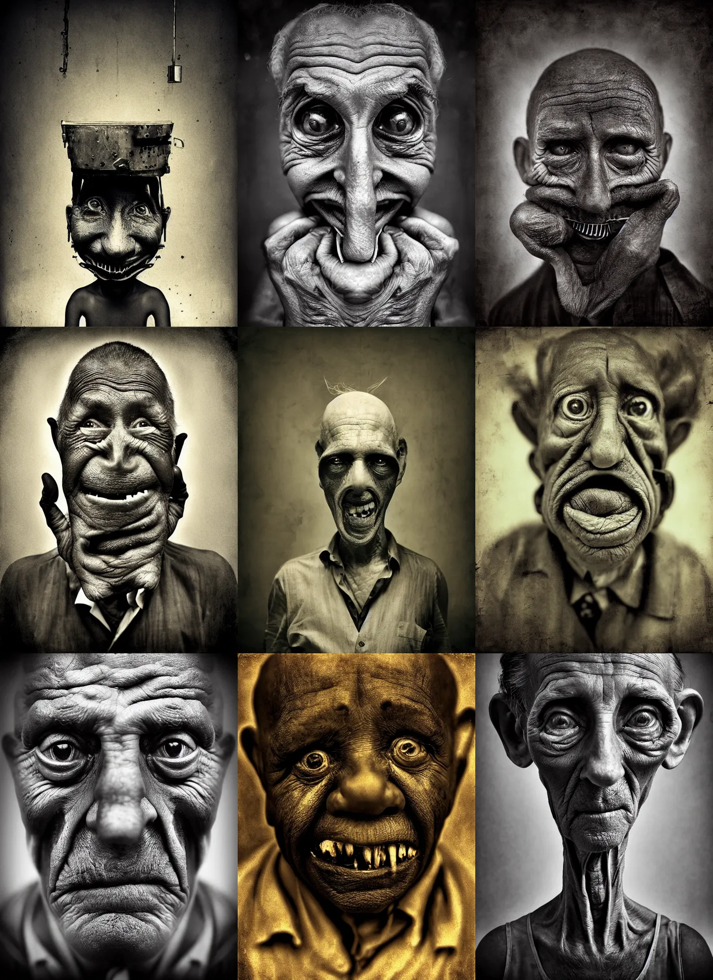 Prompt: anthropomorphic mangle by lee jeffries