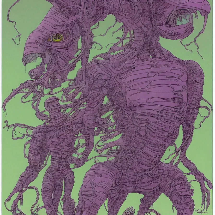 Image similar to an alien by mœbius