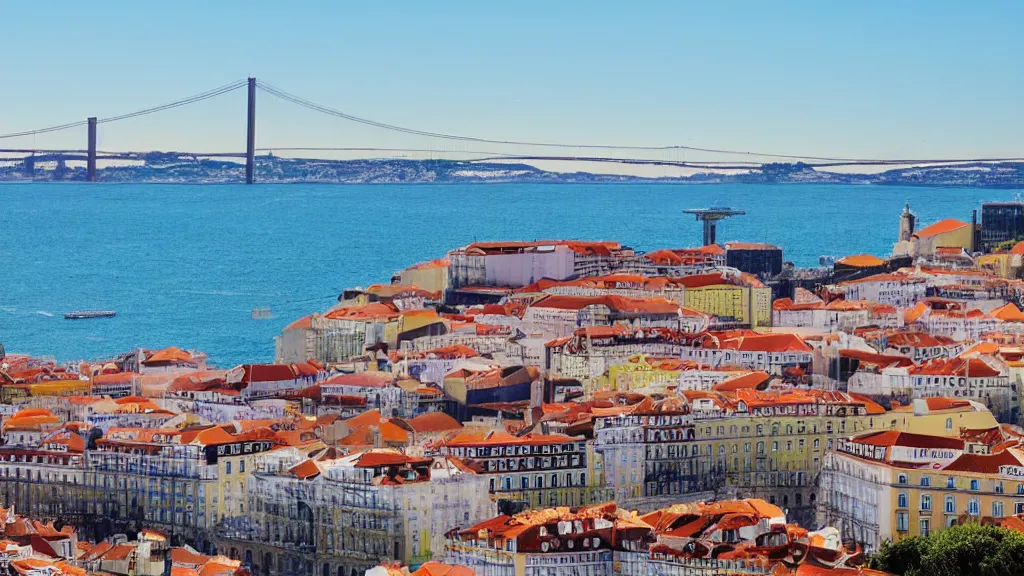 Prompt: Lisbon in a sunny day