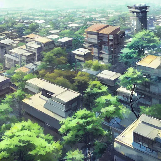 Image similar to The Administrative District, Setagaya, Anime concept art by Makoto Shinkai