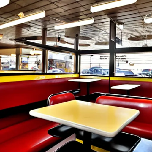 Image similar to wafflehouse interior