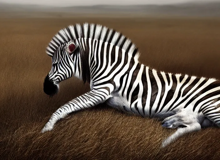 a photograph of a rainbow zebra, high resolution, 8 k