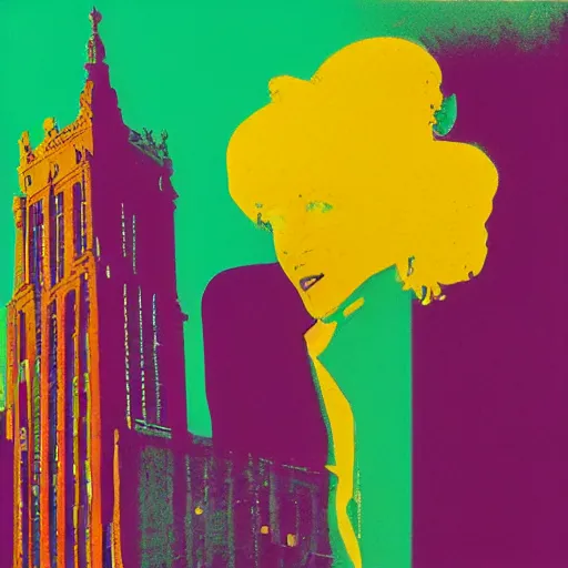 Image similar to a beautiful painting of Columbus Ohio by Andy warhol