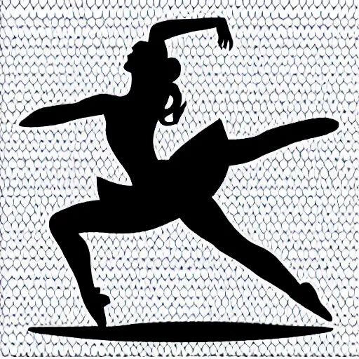 Image similar to ballerina in rushing linebacker pose vector logo, professional sports style, flat colour, svg, professional, sharp edges