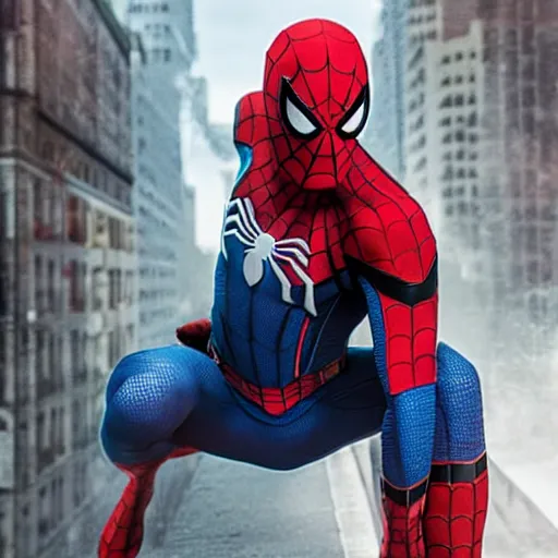 Prompt: Spider-Man and Ghost-Spider ready pose, Marvel Cinematic Universe, live action