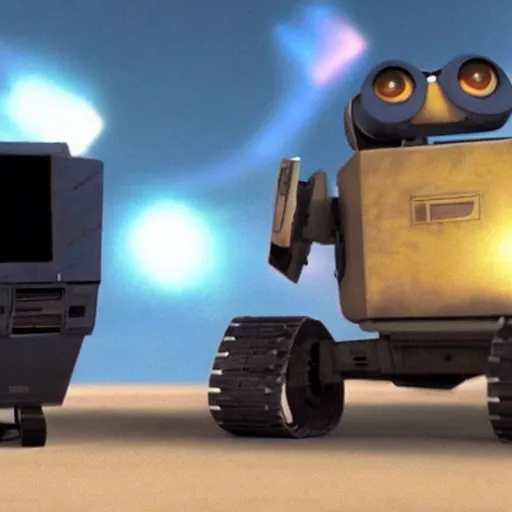 Image similar to cinematic shot of hal 9 0 0 0 in wall - e