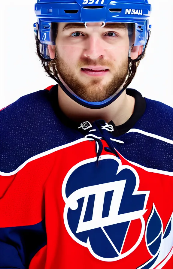 Image similar to nhl player portrait 4 k photography