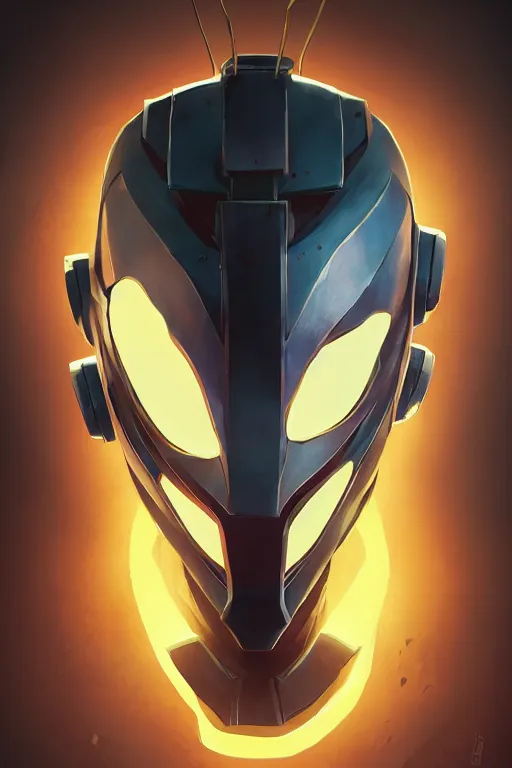 Image similar to epic mask helmet robot ninja portrait stylized as fornite style game design fanart by concept artist gervasio canda, behance hd by jesper ejsing, by rhads, makoto shinkai and lois van baarle, ilya kuvshinov, rossdraws global illumination radiating a glowing aura global illumination ray tracing hdr render in unreal engine 5