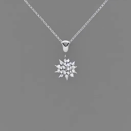 Prompt: a silver constellation necklace pendant, 3 d rendering, in the style of pandora, tiffany, swarovski, van cleef & arpels, cartier, boucheron, bulgari, chaumet, elegant, noble, stylish