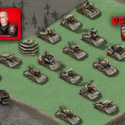 Image similar to Jordan Peterson Panzer in Command and Conquer Red Alert 3