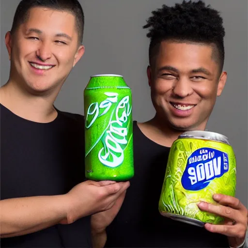 Prompt: promotion photo for a new soda with the flavour of cabbage and sweat