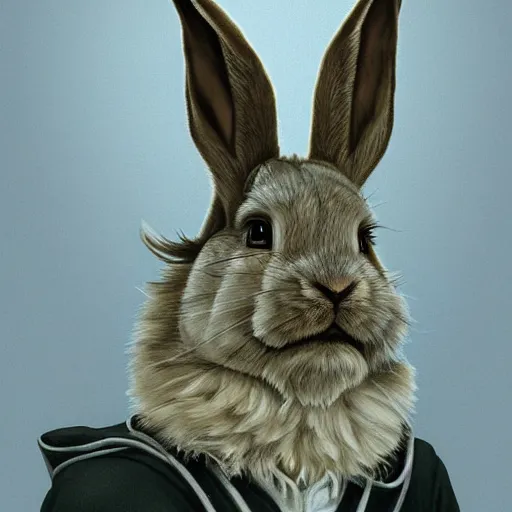 Prompt: Walter White is an anthropomorphic rabbit, physically accurate, very dramatic dynamic lighting, intricate, very very elegant, highly detailed, digital painting, artstation, very hyperrealistic, HR GIGER, Hieronymus Bosch, Francis Bacon, concept art, smooth, sharp focus, illustration, art by artgerm and greg rutkowski and alphonse mucha