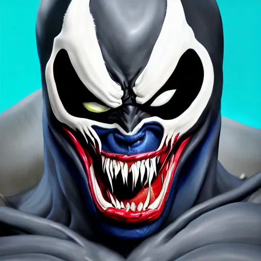 Image similar to jim carrey as venom, marvel supervillain, artstation, cartoon, elegant, highly detailed, digital painting, concept art, smooth, sharp focus, illustration, art by ghibli, makoto shinkai, don bluth, fujita goro, jean giraud, atey ghailan, akihiko yoshida, tom whalen, fadeev 8 k