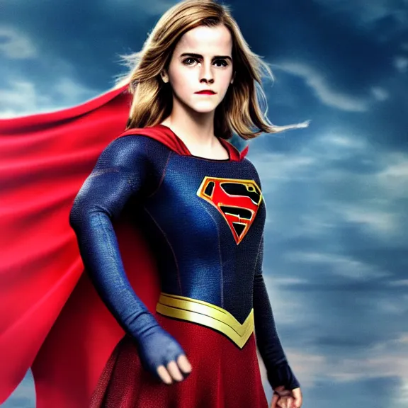 Prompt: emma watson as supergirl