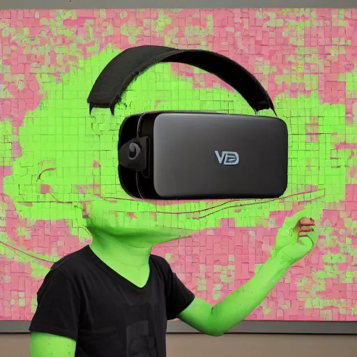 Image similar to pepe the frog wearing vr headset, bitcoin and crypto graphs and charts in walls, cinematic horror by chris cunningham, junji ito, aleksandra waliszewska, richard corben, norman rockwell, highly detailed, vivid color, beksinski painting, part by adrian ghenie and gerhard richter. gamma glitched, art by takato yamamoto. masterpiece