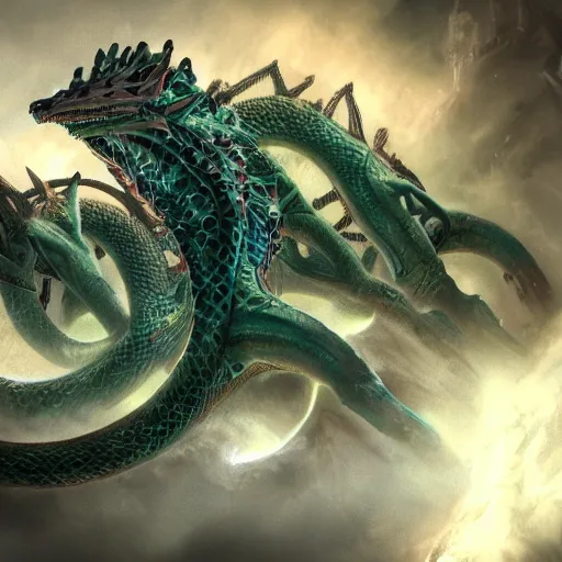 Image similar to tiamat, 4k, realistic