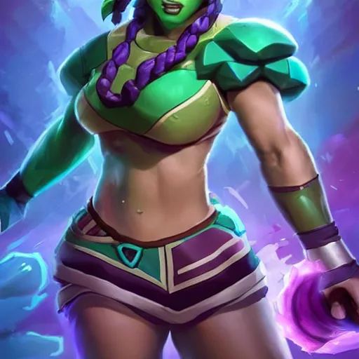 Illaoi from league of legends, Stable Diffusion