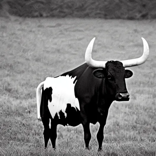 Prompt: The most wicked, ominous, and terrifying dark demon cow in the world.