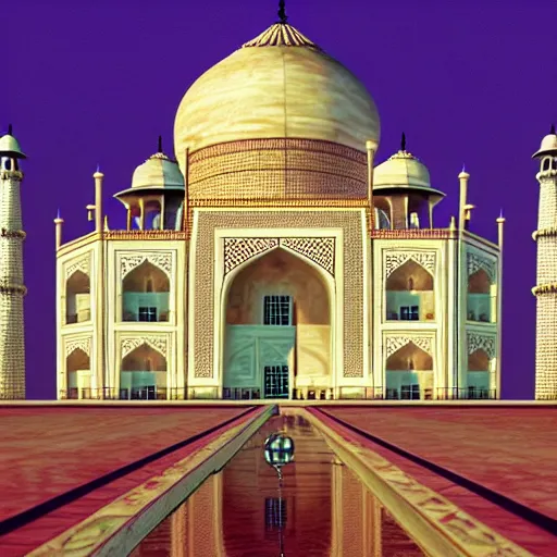 Image similar to the taj mahal made ot of cheese, 8k photorealism, extremly detailed, trending on artstation