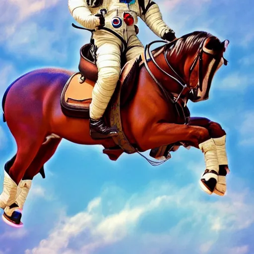 Image similar to a photo of an astronaut riding on a horse, ultra detailed, 8 k, trending on artstation, award - winning art,