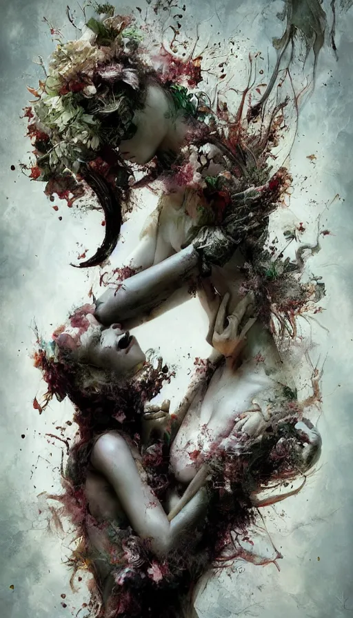 Image similar to life and death mixing together, by ryohei hase