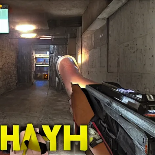 Prompt: gamesense. pub users owning in hvh shooting the best hvh horror footage backrooms