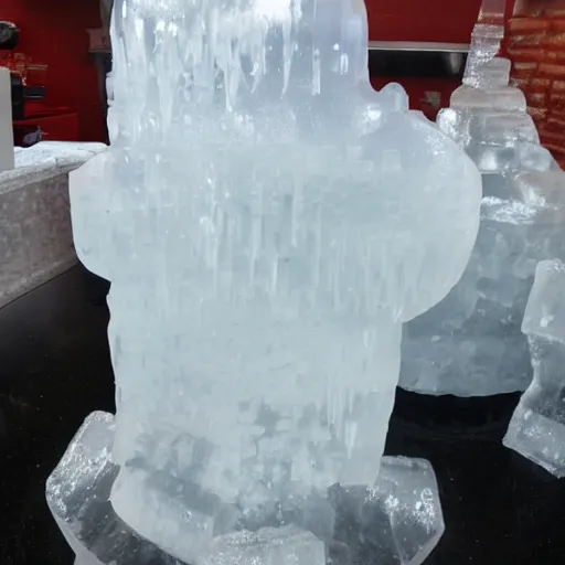 Image similar to jim halpert ice sculpture