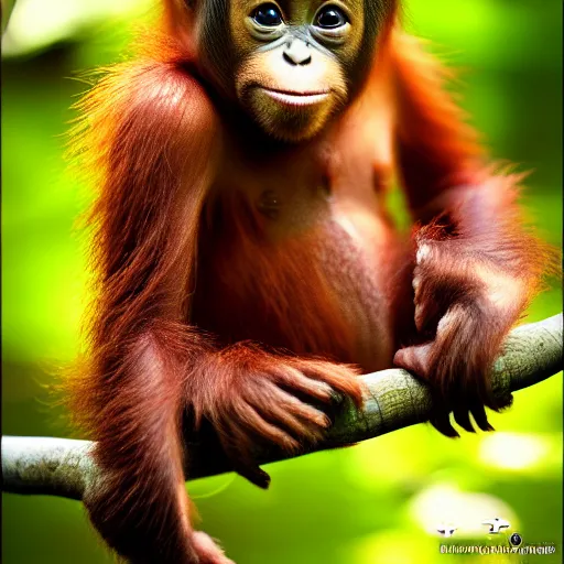 Prompt: pixel art of a baby orangutan 4 k, high resolution, still, landscape, hd, dslr, pixel art