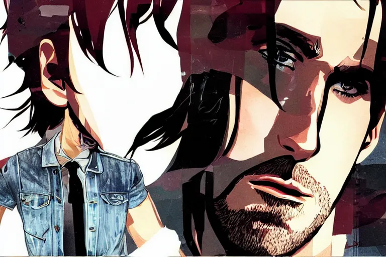 Image similar to ryan gosling illustration by shigenori soejima