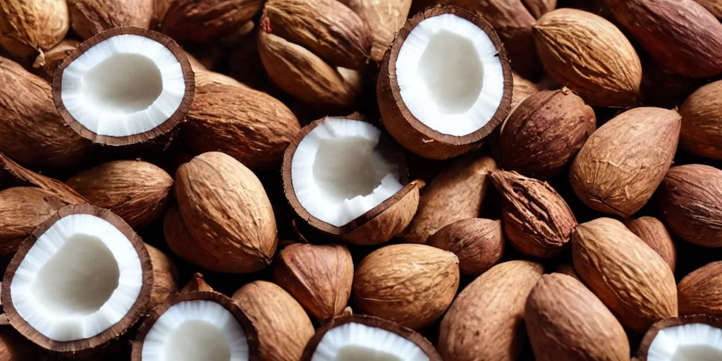Prompt: but this delicious nut is not a nut, coconut, coconut, cartoon, cartoon, highly detailed, sharp, cinematic, 8 k,