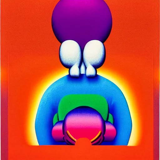 Prompt: logo by shusei nagaoka, kaws, david rudnick, airbrush on canvas, pastell colours, cell shaded, 8 k