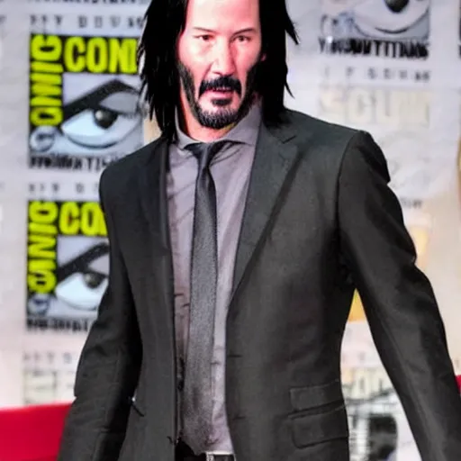 Image similar to Keanu Reeves cosplays as Wolverine