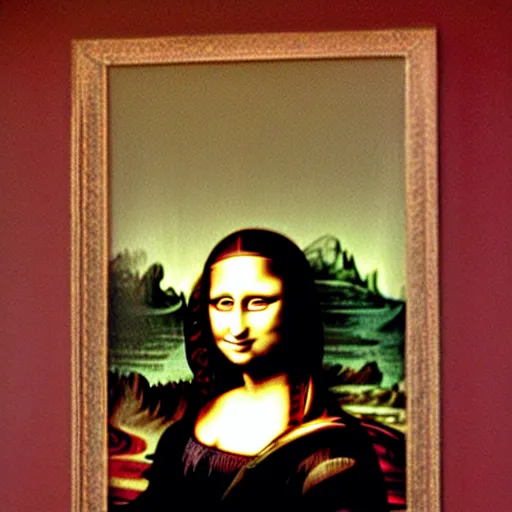 Prompt: the mona lisa painted by tim burton