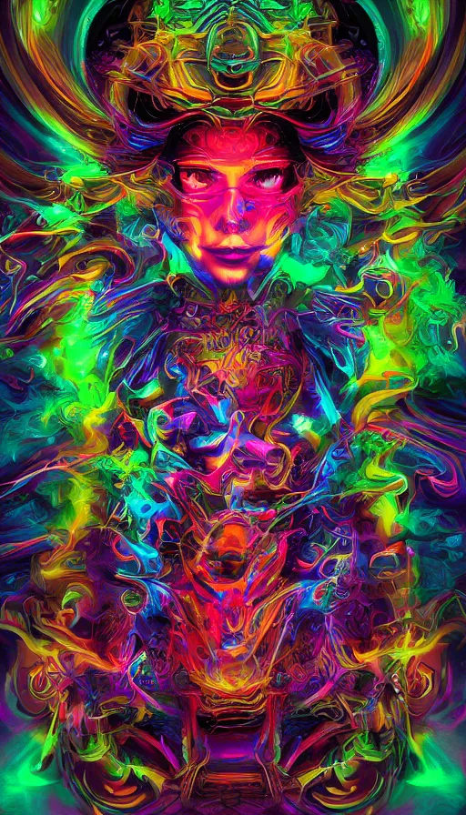 Image similar to psytrance artwork, by qian xuan