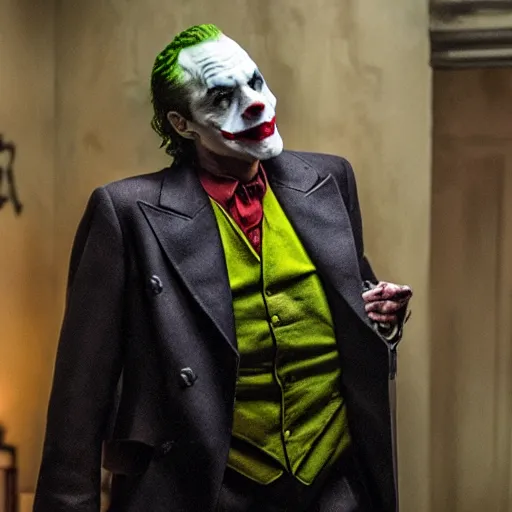 Image similar to film still of Jack Nicolson as joker in the new Joker movie