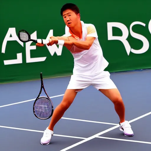 Image similar to hu tao playing tennis