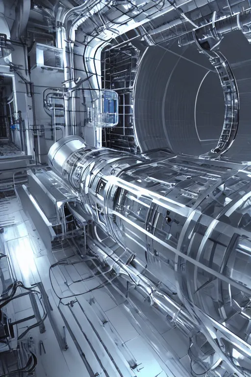 Prompt: hadron antimatter vacuum reactor, photorealistic, 4 k, god rays, highly detailed,