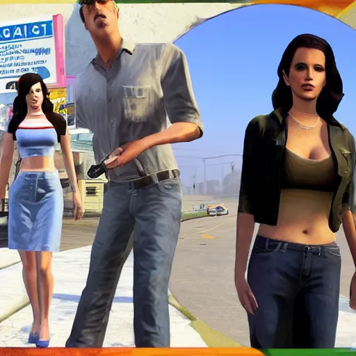 Image similar to lana del rey in gta 5